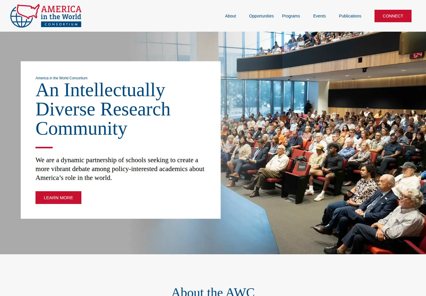 Captured homepage of awconsortium.org in the current scan