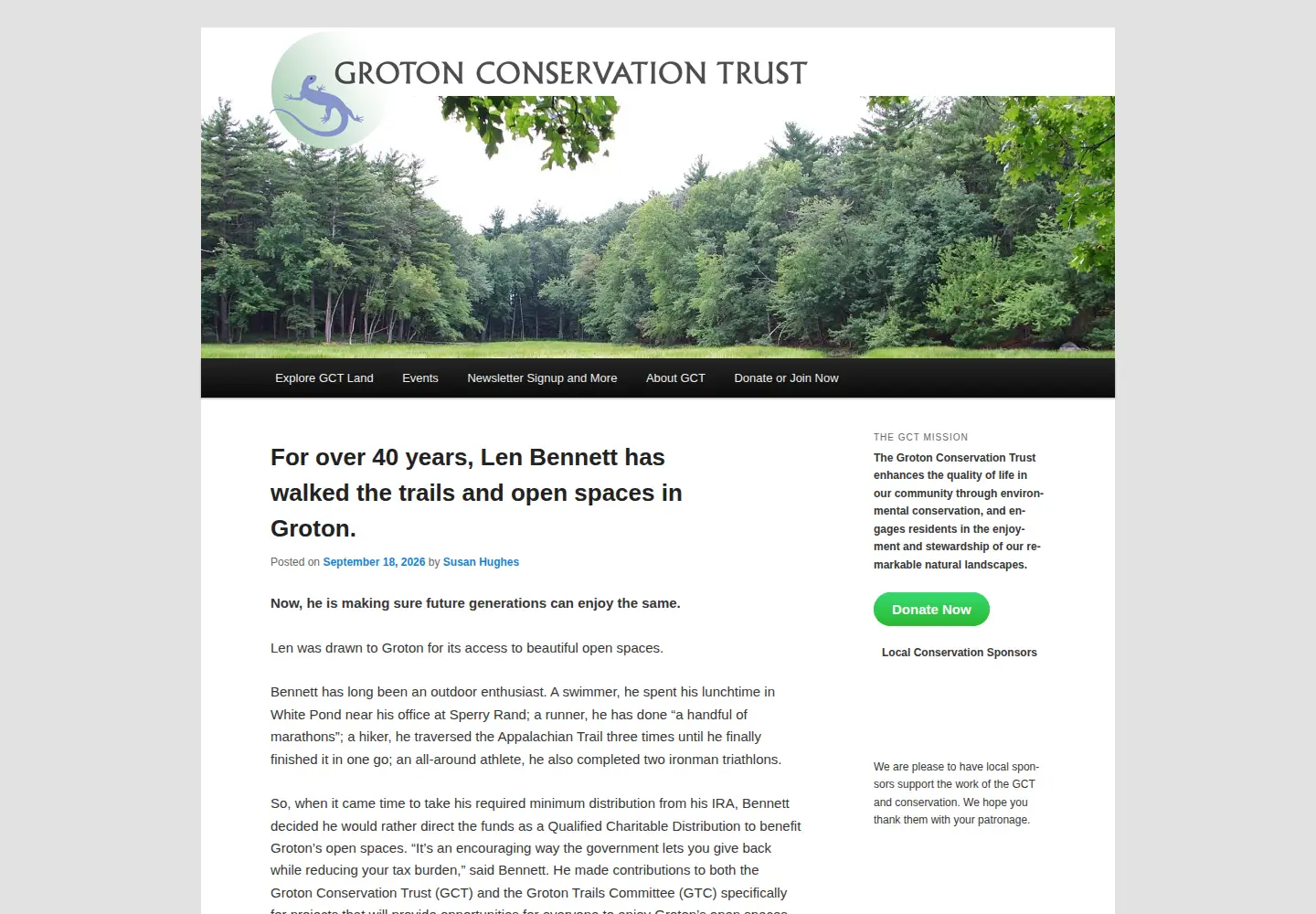Captured homepage of gctrust.org in the current scan