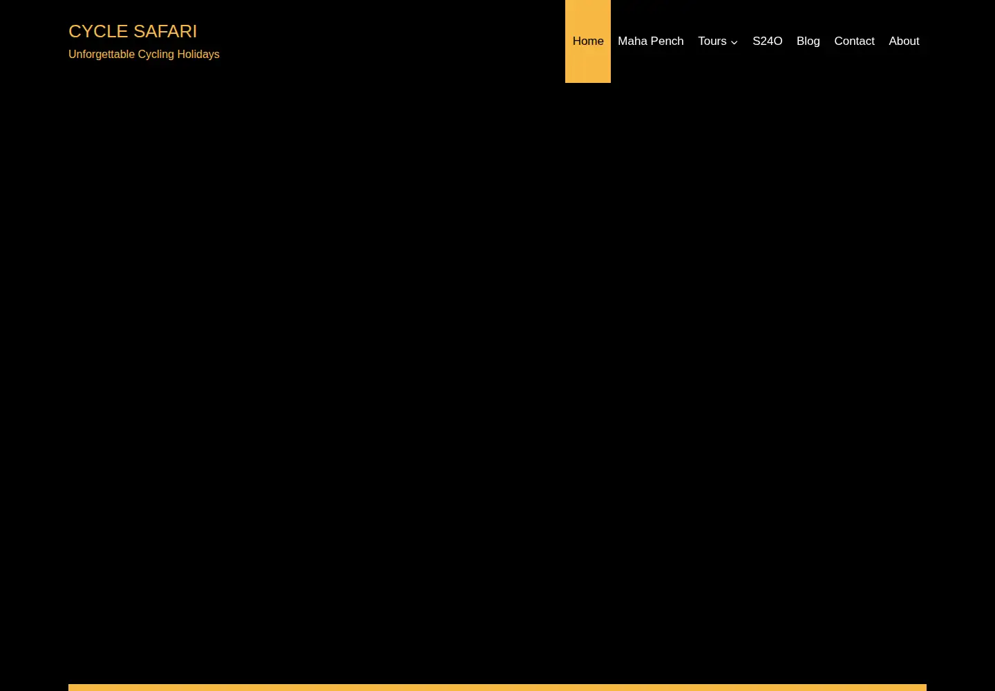 Captured homepage of cyclesafari.in in the current scan