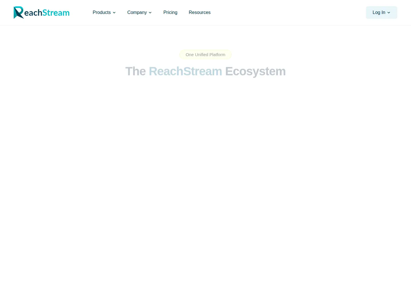 Captured homepage of reachstream.com in the current scan