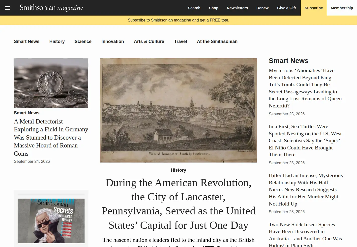 Screenshot of smithsonianmag.com