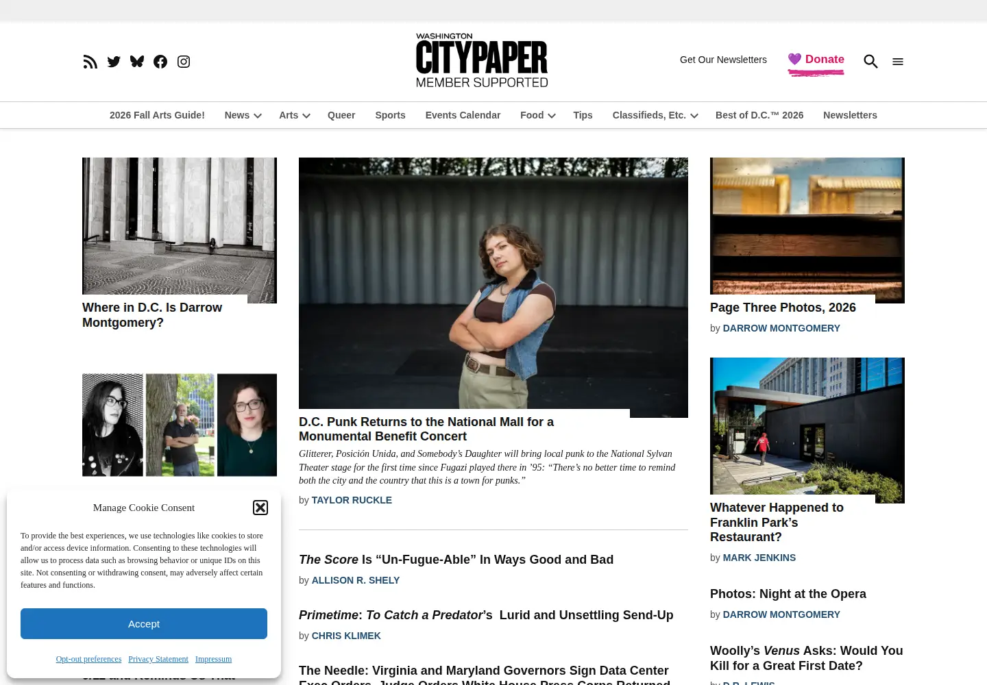 Screenshot of washingtoncitypaper.com