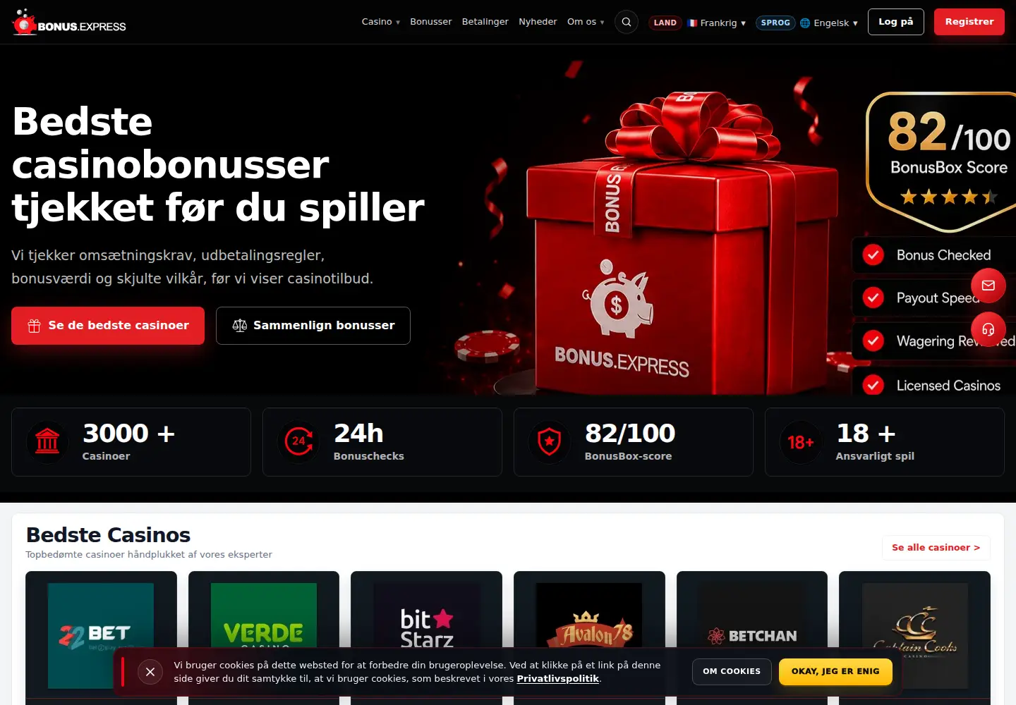 Screenshot of danishbonus.eu