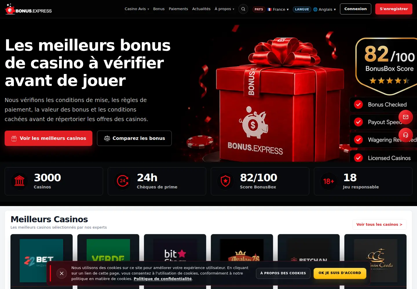 Screenshot of frenchbonus.eu
