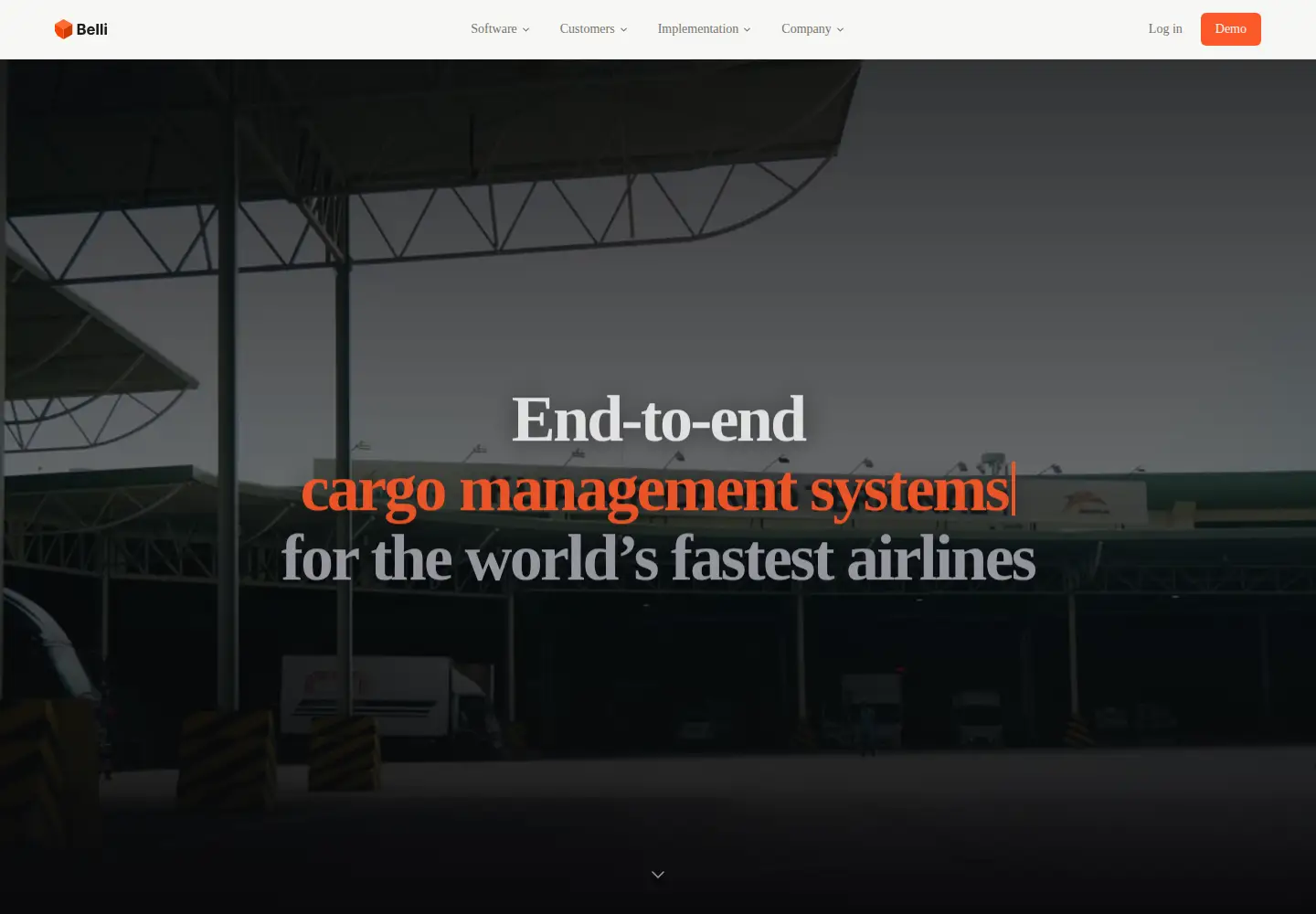 Captured homepage of belli.ai in the current scan
