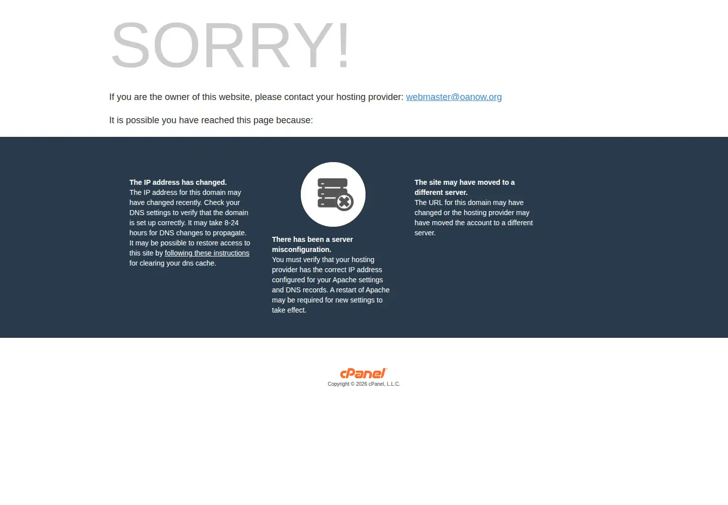 Screenshot of oanow.org