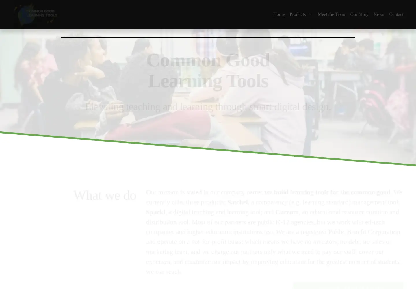 Captured homepage of commongoodlt.com in the current scan