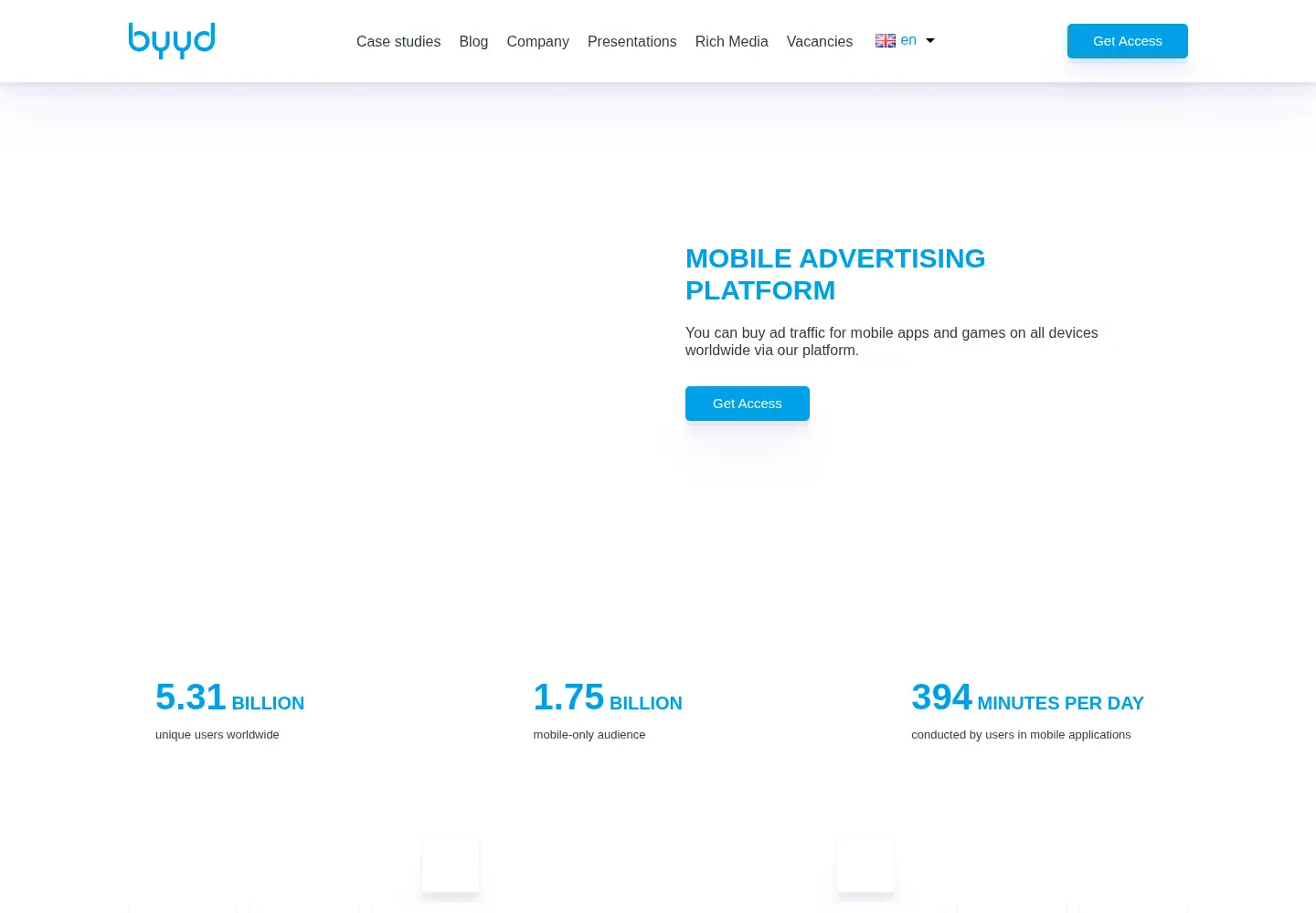 Captured homepage of byyd.me in the current scan