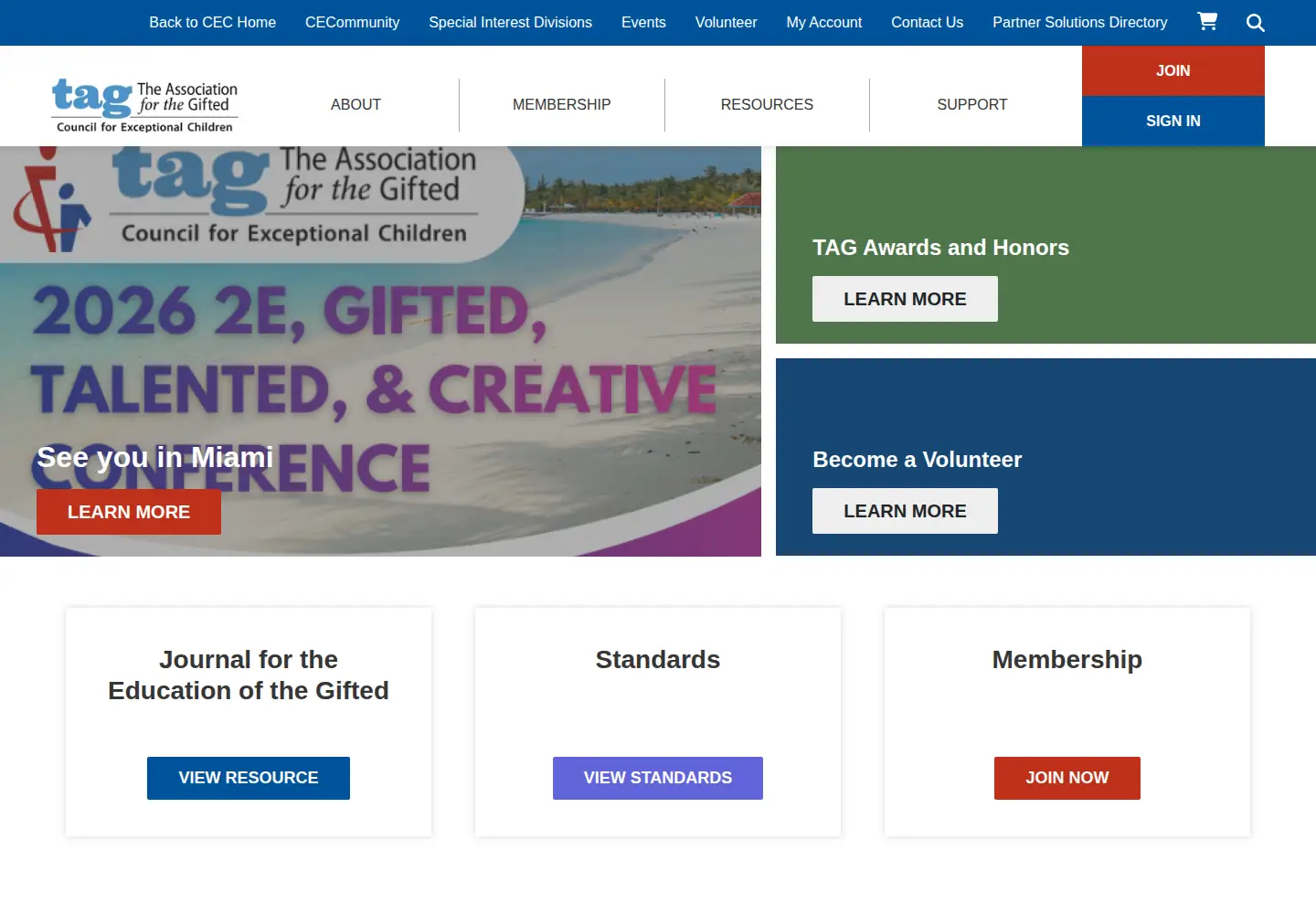 Screenshot of cectag.org