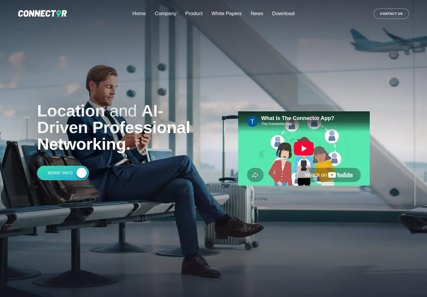 Captured homepage of connectorapp.co in the current scan