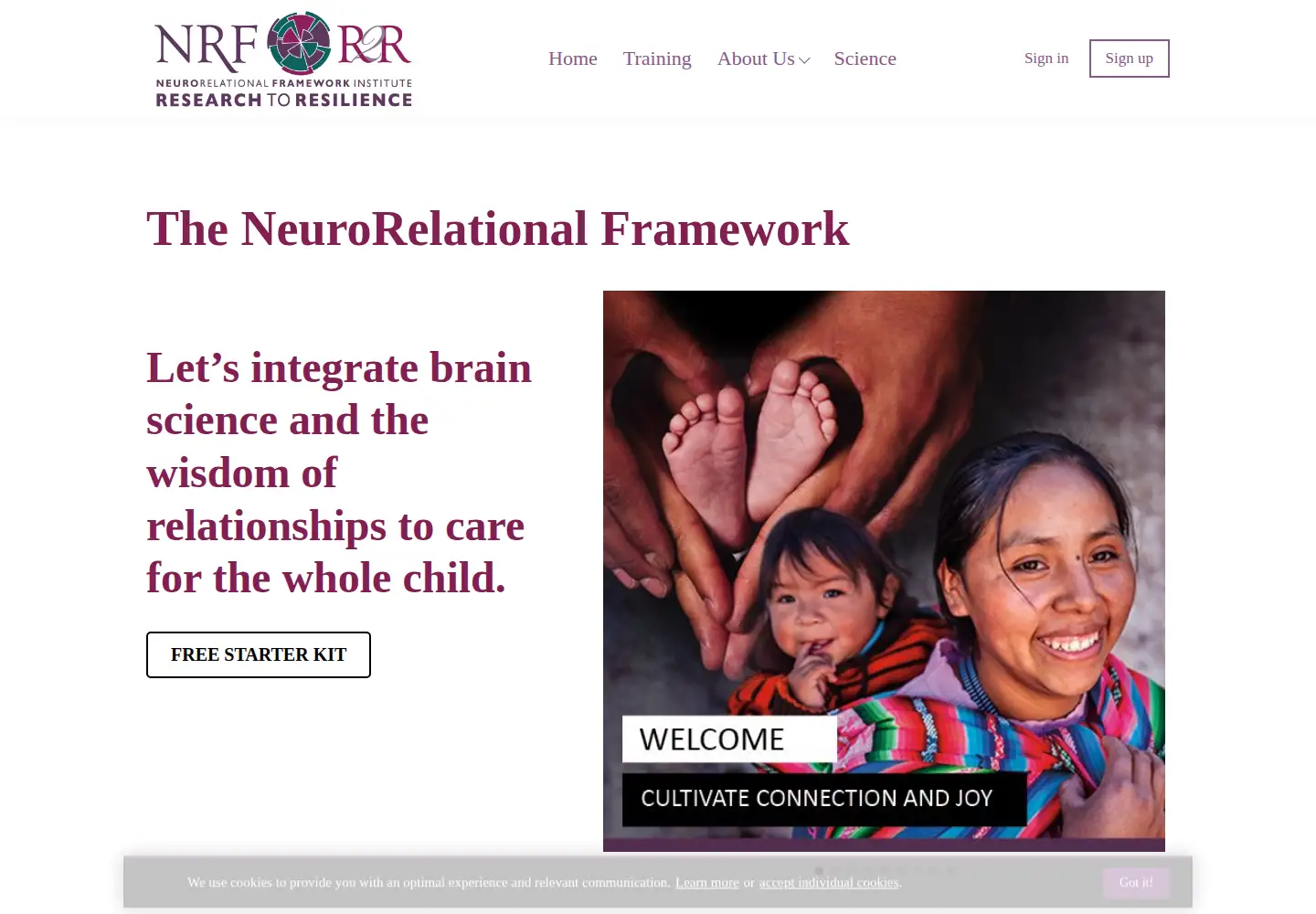 Screenshot of nrfcare.org