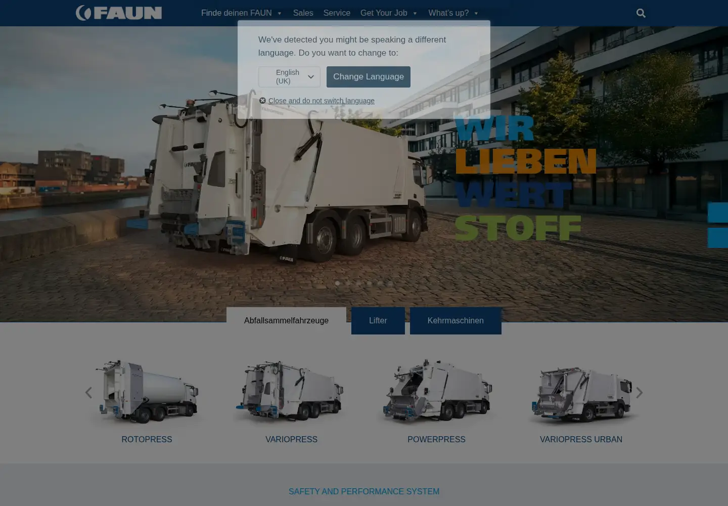 Screenshot of faun.com