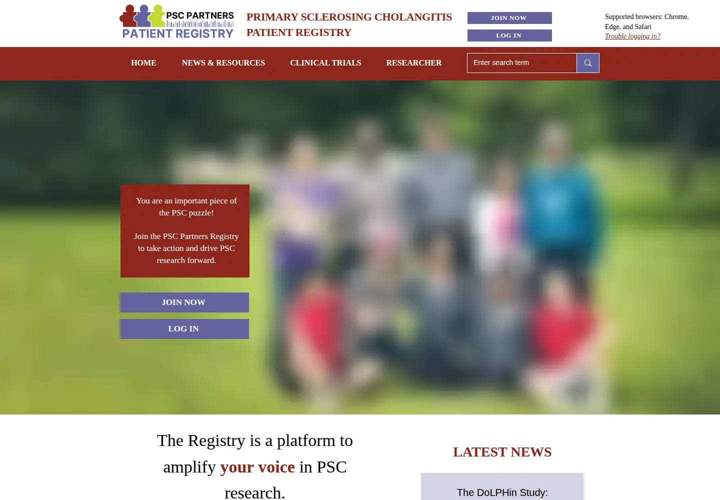 Captured homepage of pscpartnersregistry.org in the current scan