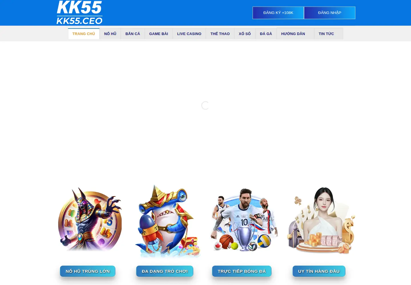 Captured homepage of kk55.services in the current scan