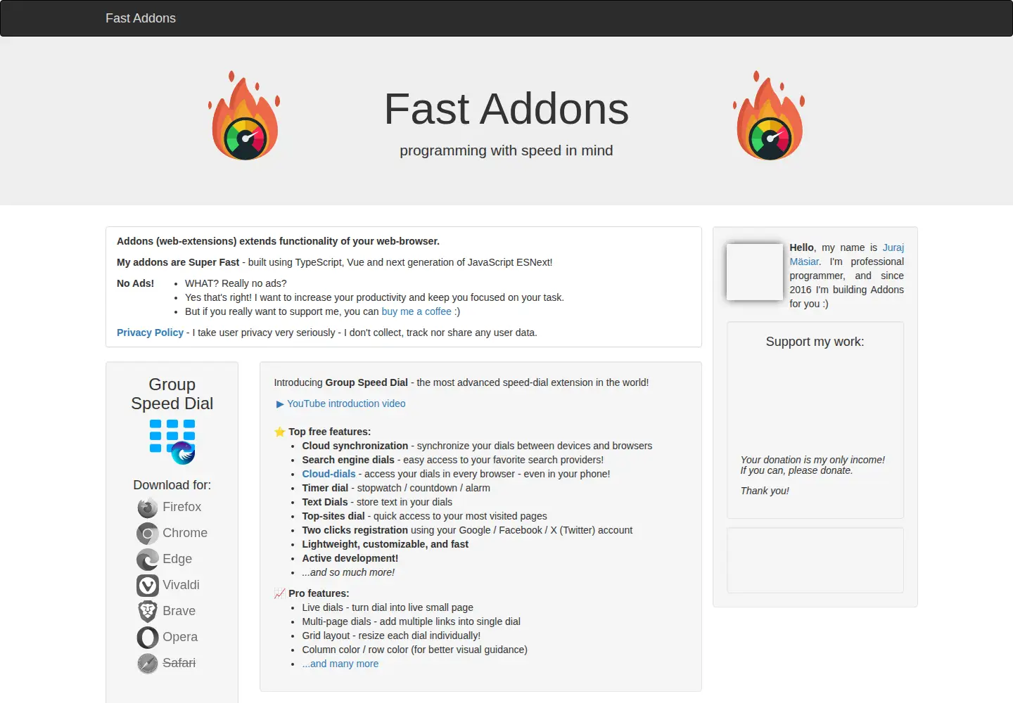 Screenshot of fastaddons.com