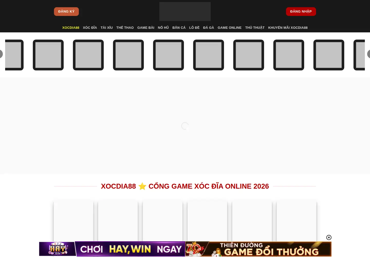 Captured homepage of xocdia88.miami in the current scan
