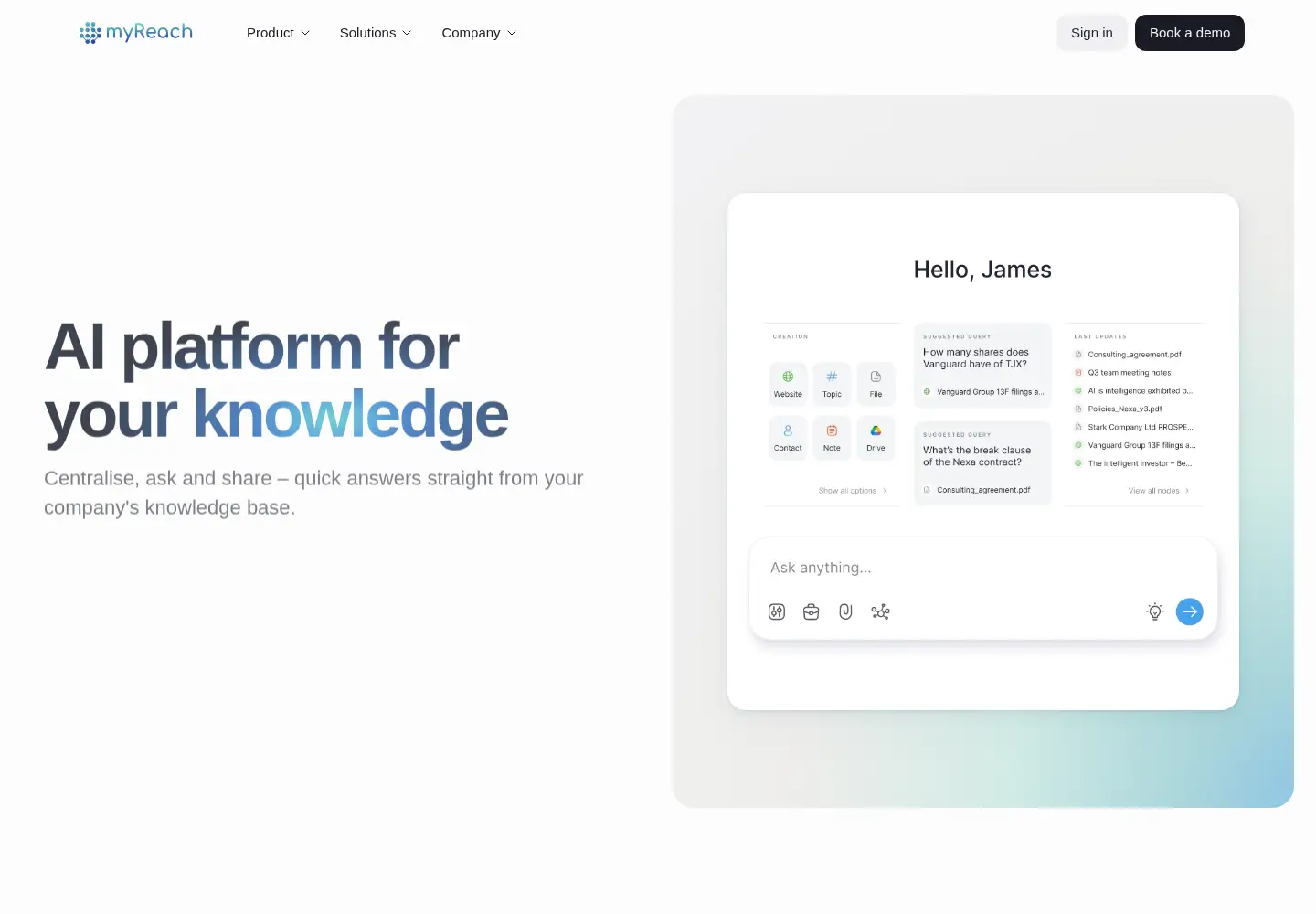 Screenshot of myreach.io