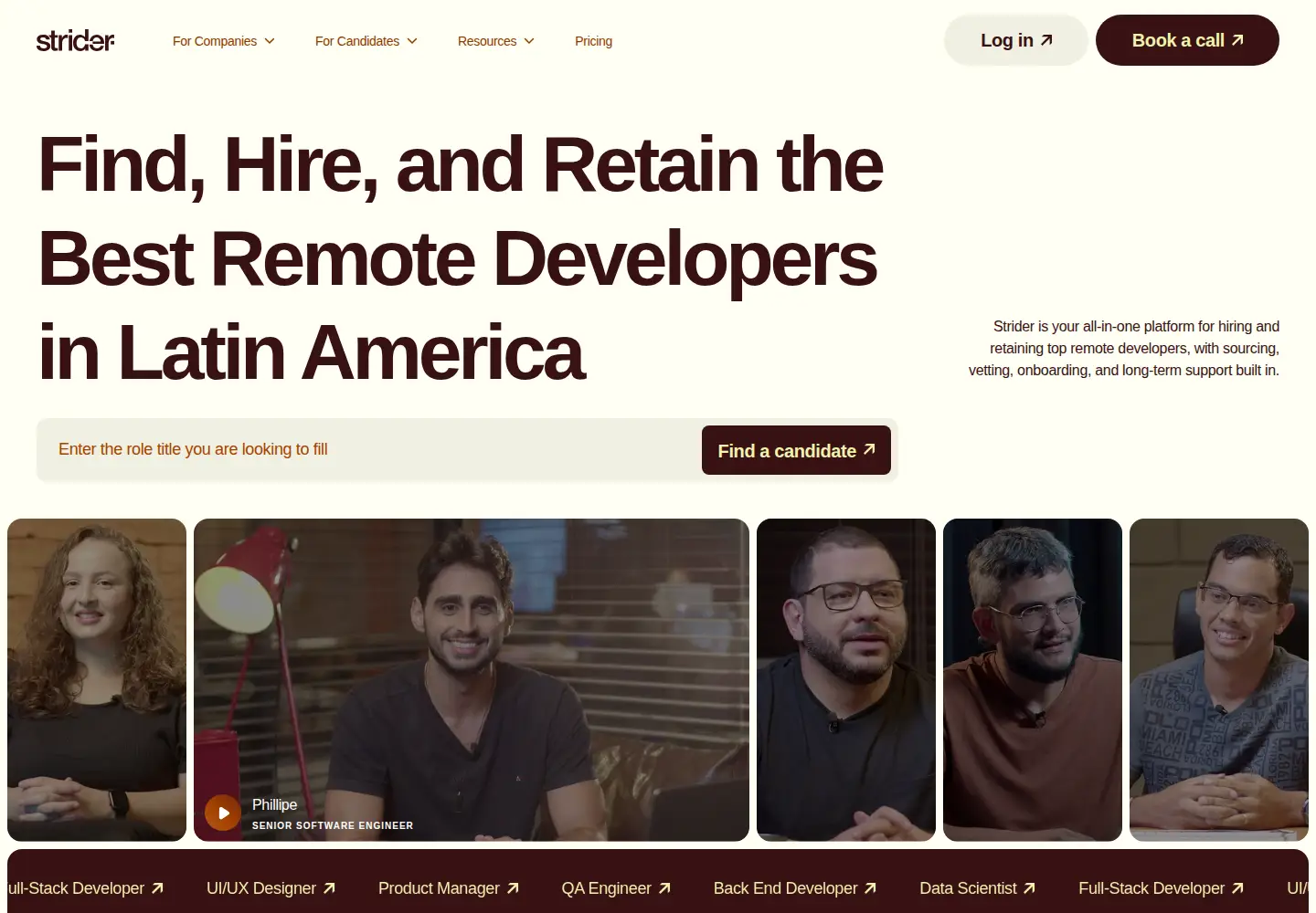 Screenshot of onstrider.com