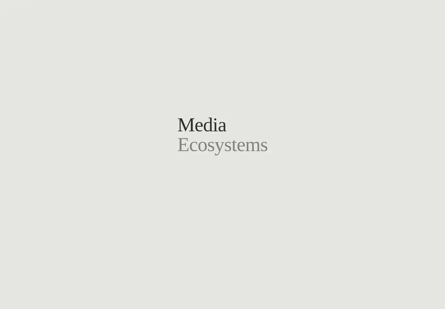 Captured homepage of mediaecosystems.org in the current scan