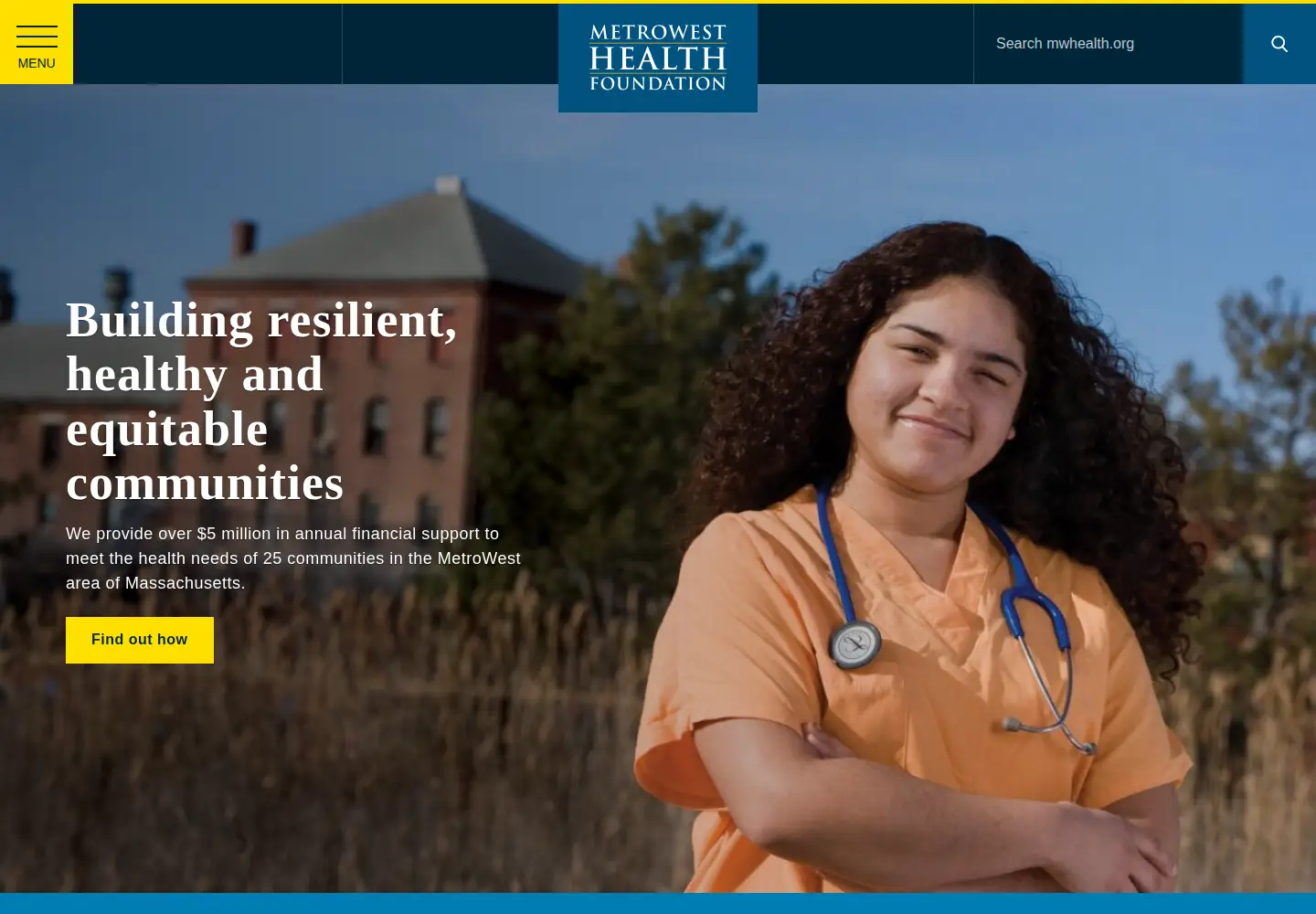 Captured homepage of mwhealth.org in the current scan
