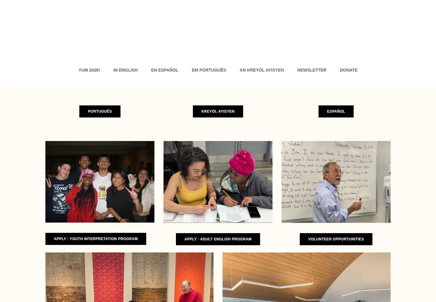 Captured homepage of welcomeproject.org in the current scan