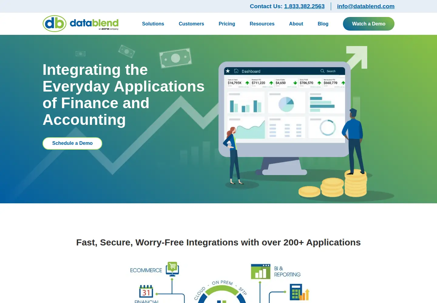 Captured homepage of datablend.com in the current scan
