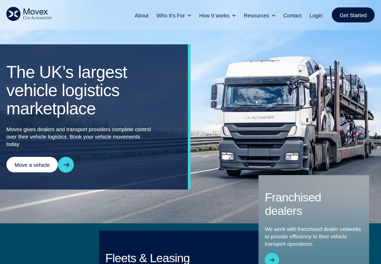 Screenshot of movex.co.uk