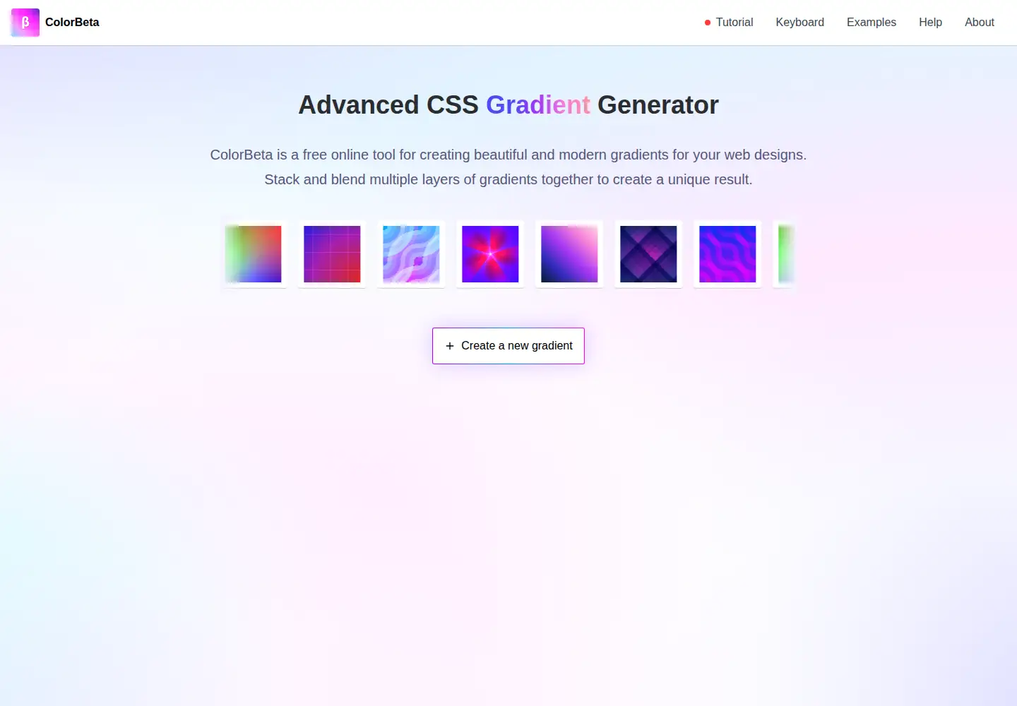 Screenshot of colorbeta.com