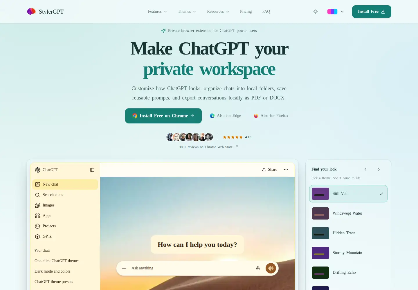 Screenshot of stylergpt.com