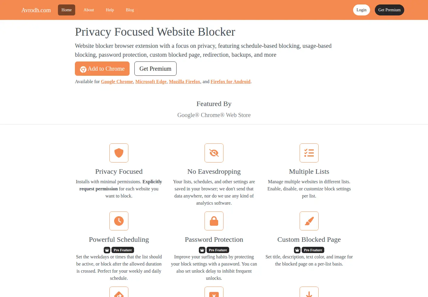 Screenshot of avrodh.com