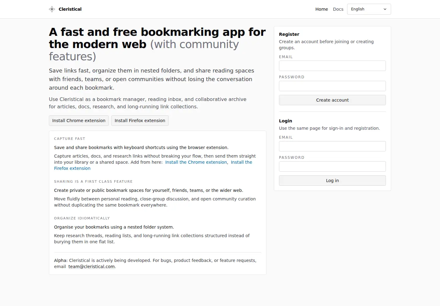 Screenshot of cleristical.com