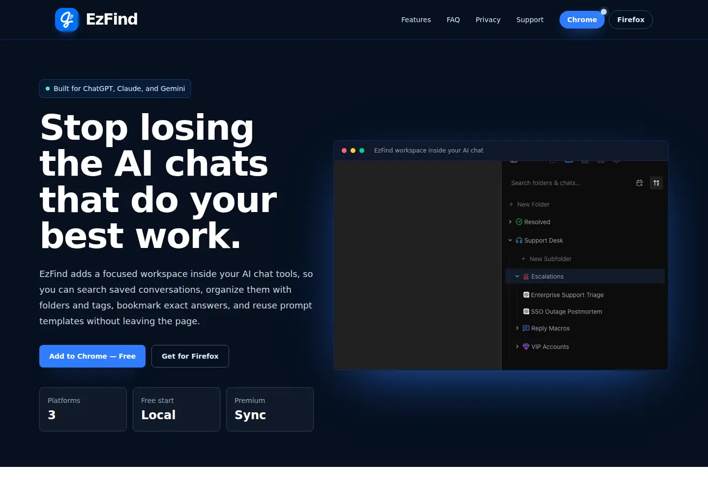 Screenshot of ezfindchat.com