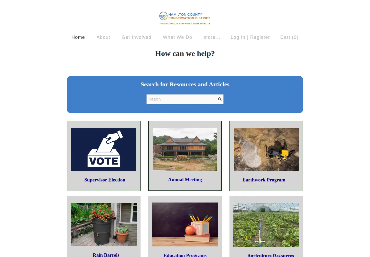Screenshot of hcswcd.org