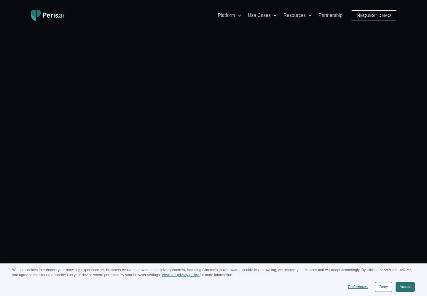 Captured homepage of peris.ai in the current scan