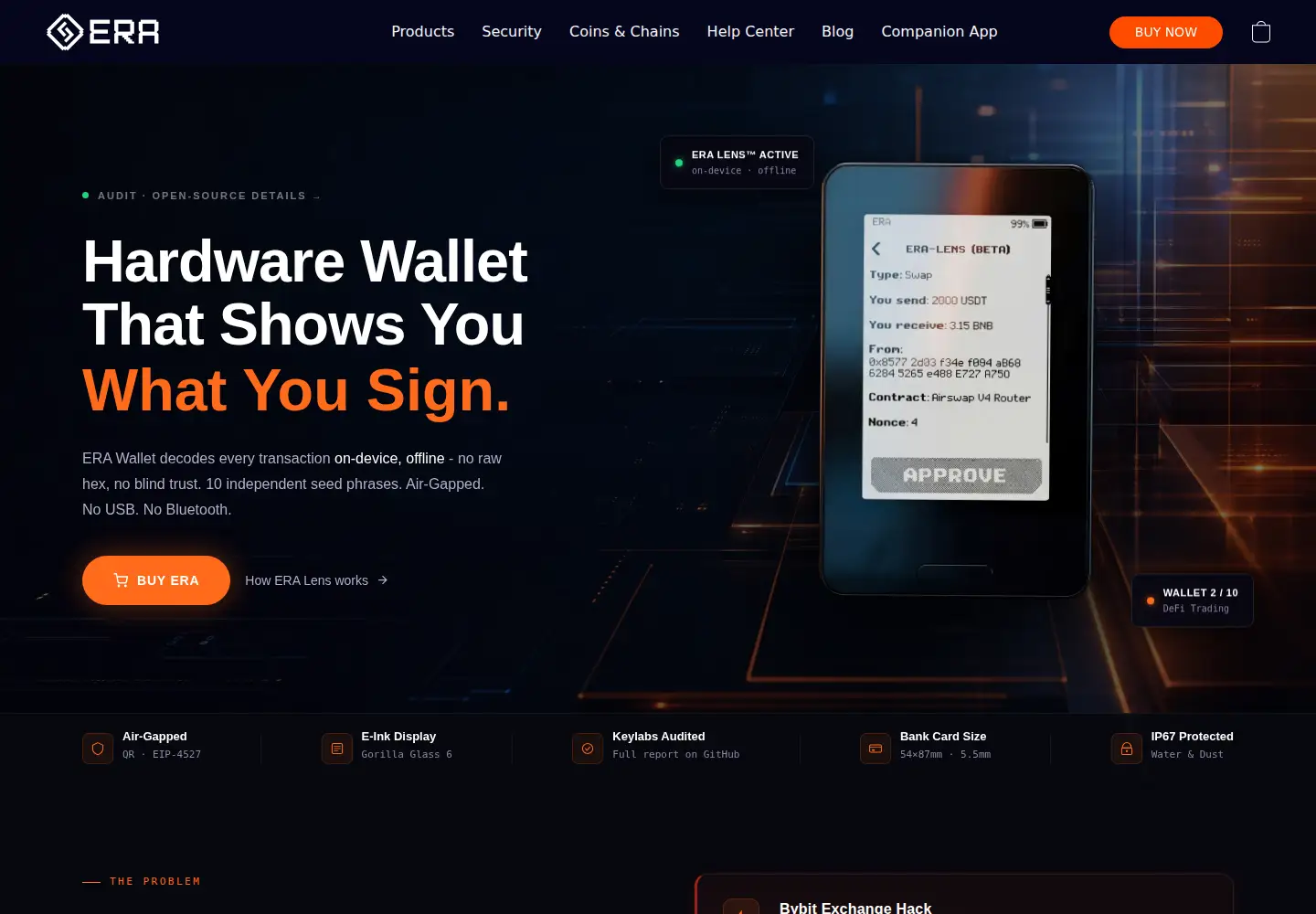 Captured homepage of era-wallet.com in the current scan
