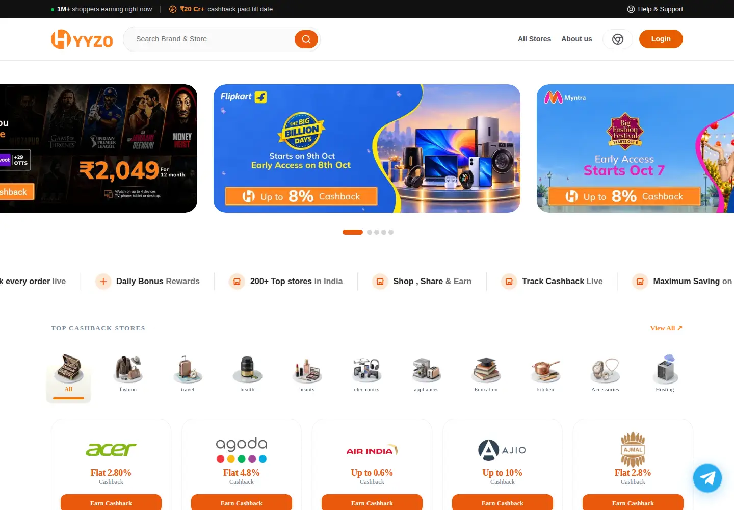 Screenshot of hyyzo.com