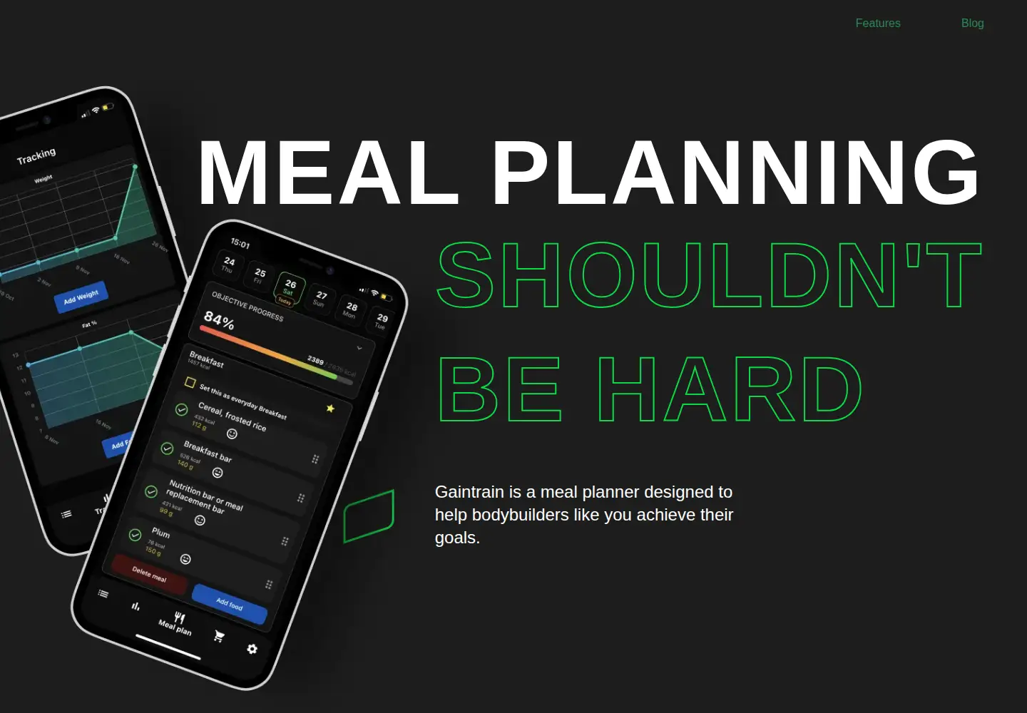 Captured homepage of gaintrainapp.com in the current scan