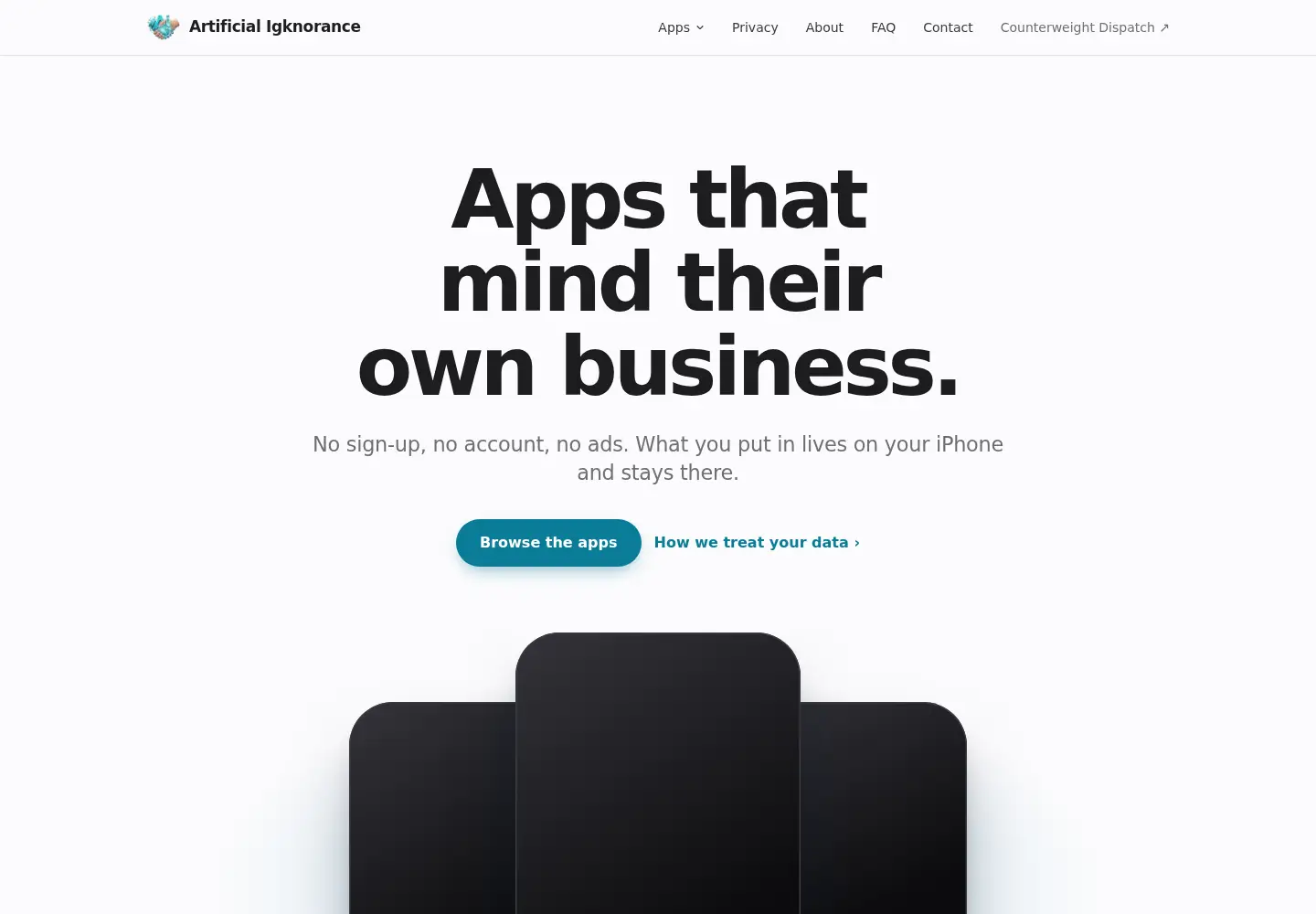 Screenshot of artificialigknorance.com