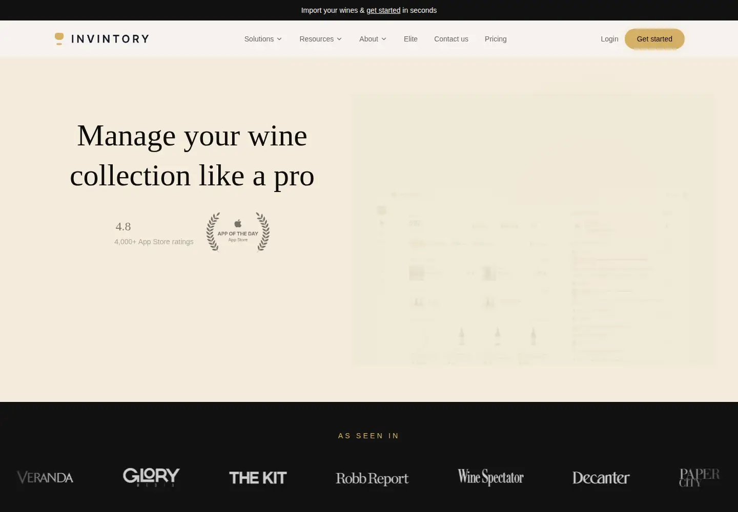 Screenshot of invintory.com