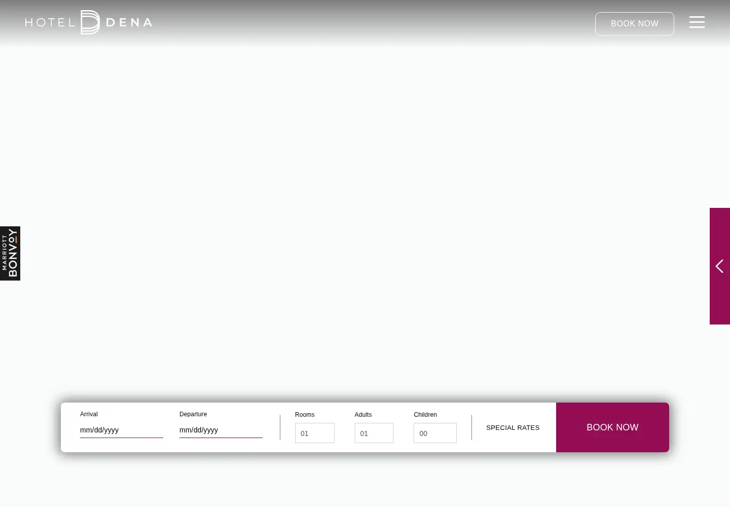 Captured homepage of hoteldena.com in the current scan