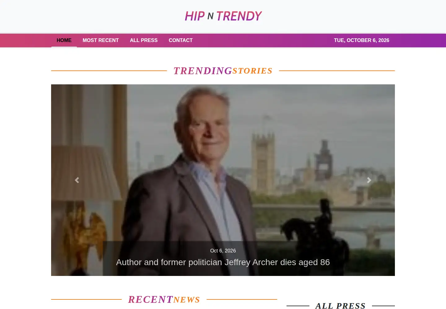 Screenshot of hipntrendy.com