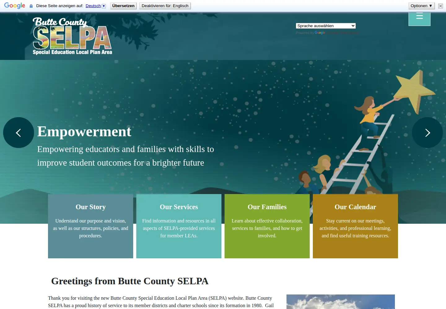 Screenshot of buttecountyselpa.org