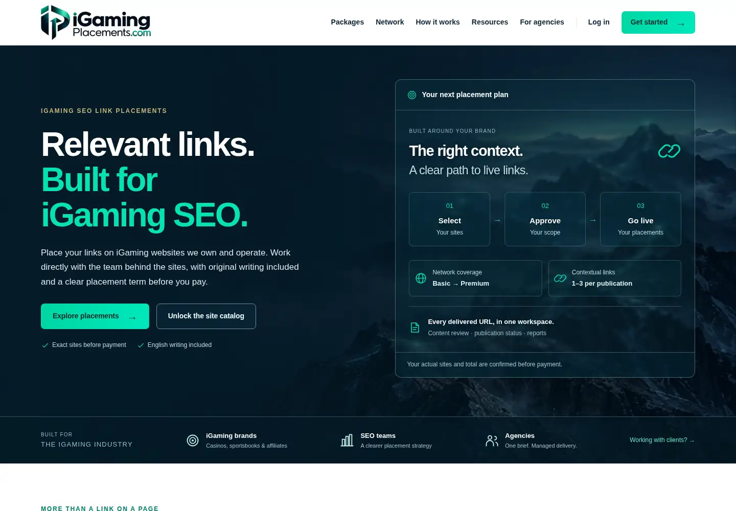 Screenshot of igamingplacements.com