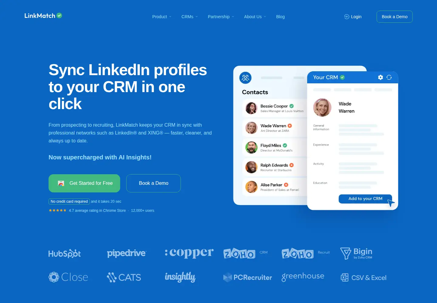 Captured homepage of linkmatch.com in the current scan