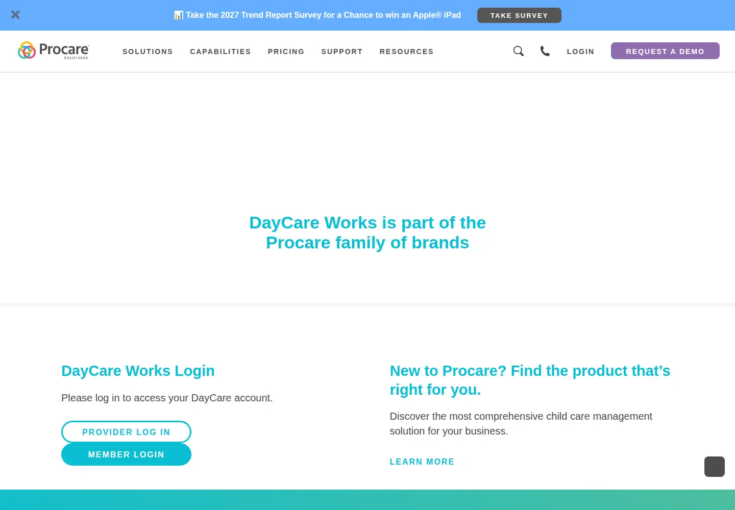 Screenshot of daycareworks.com