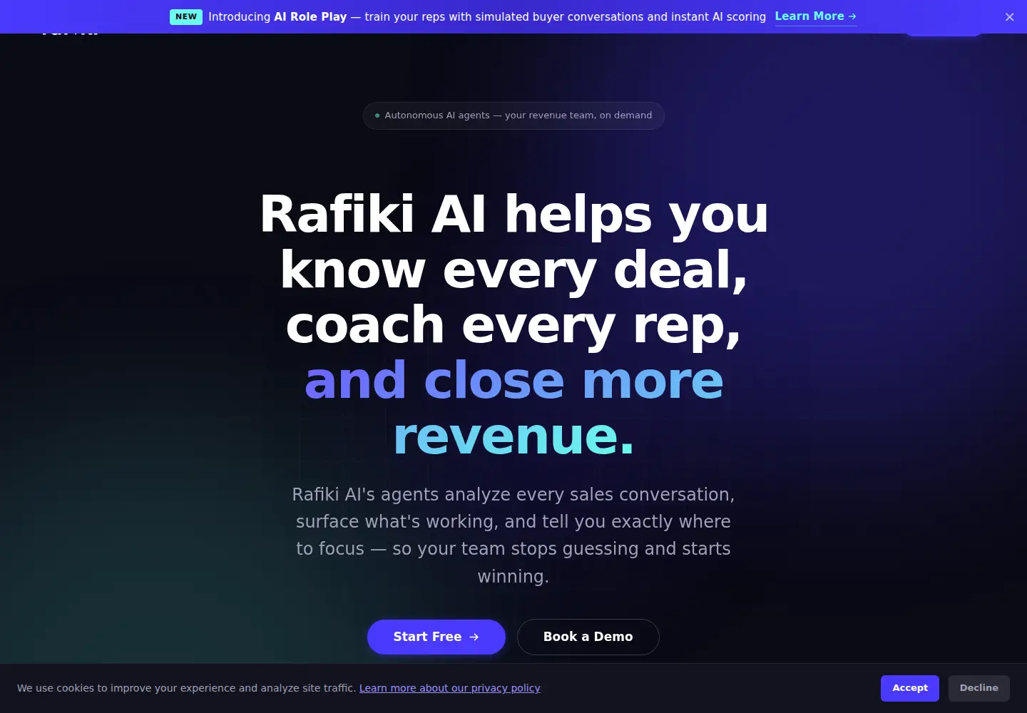 Screenshot of getrafiki.ai
