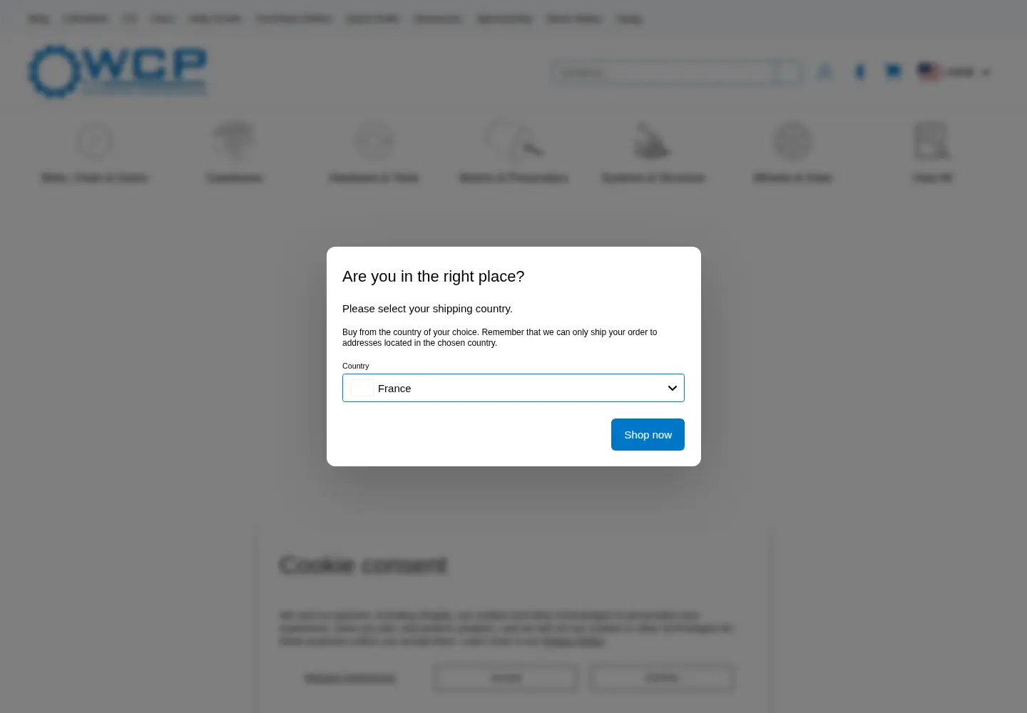 Screenshot of wcproducts.com