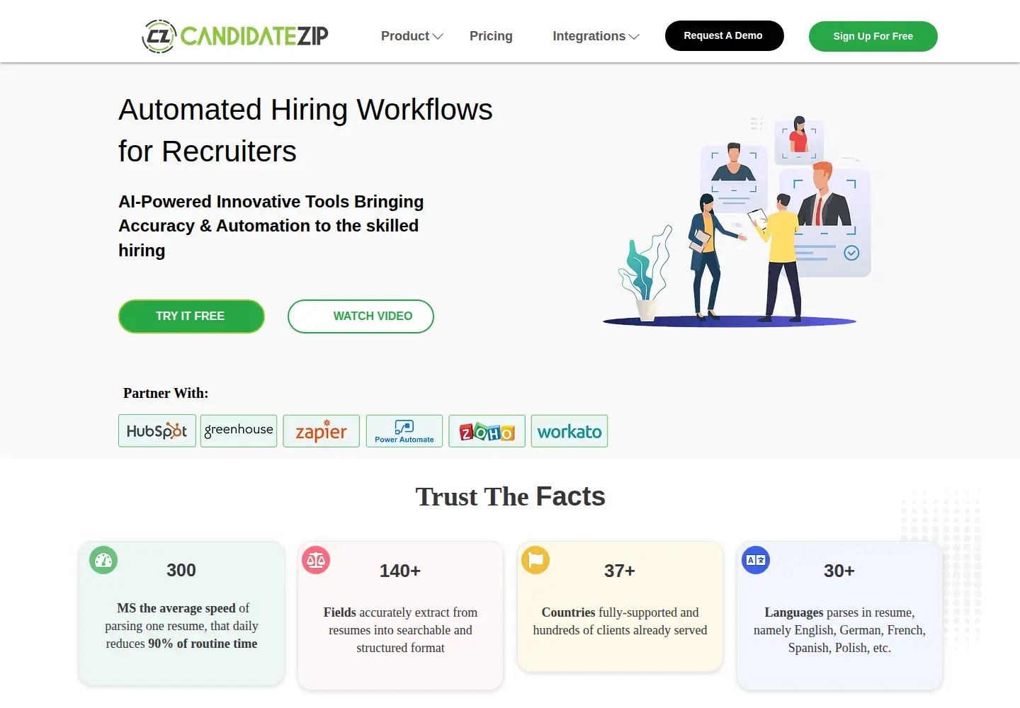 Screenshot of candidatezip.com