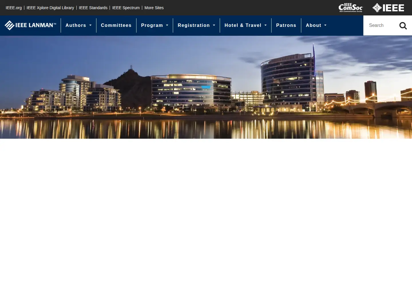 Screenshot of ieee-lanman.org