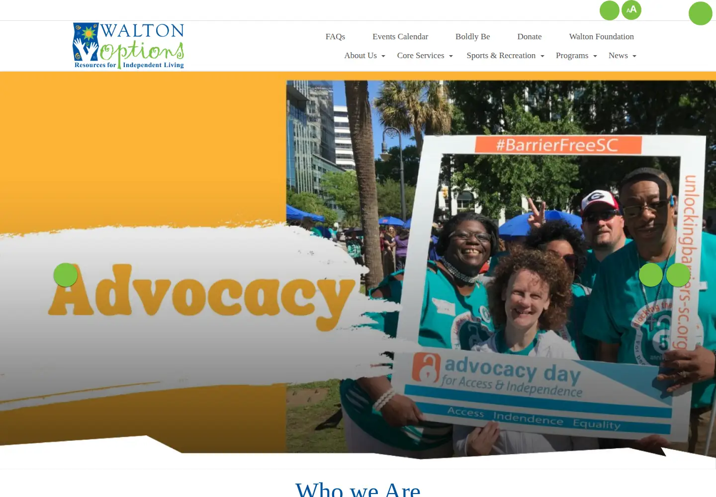Captured homepage of waltonoptions.org in the current scan
